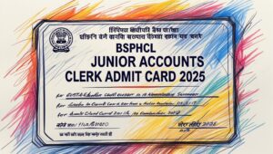 BSPHCL Junior Accounts Clerk Admit Card 2025