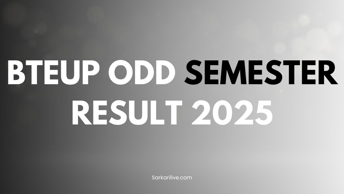 BTEUP Odd Semester Result 2025