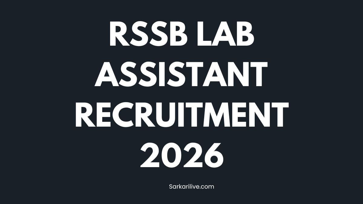 RSSB Lab Assistant Recruitment 2026