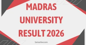 Madras University Result 2026
