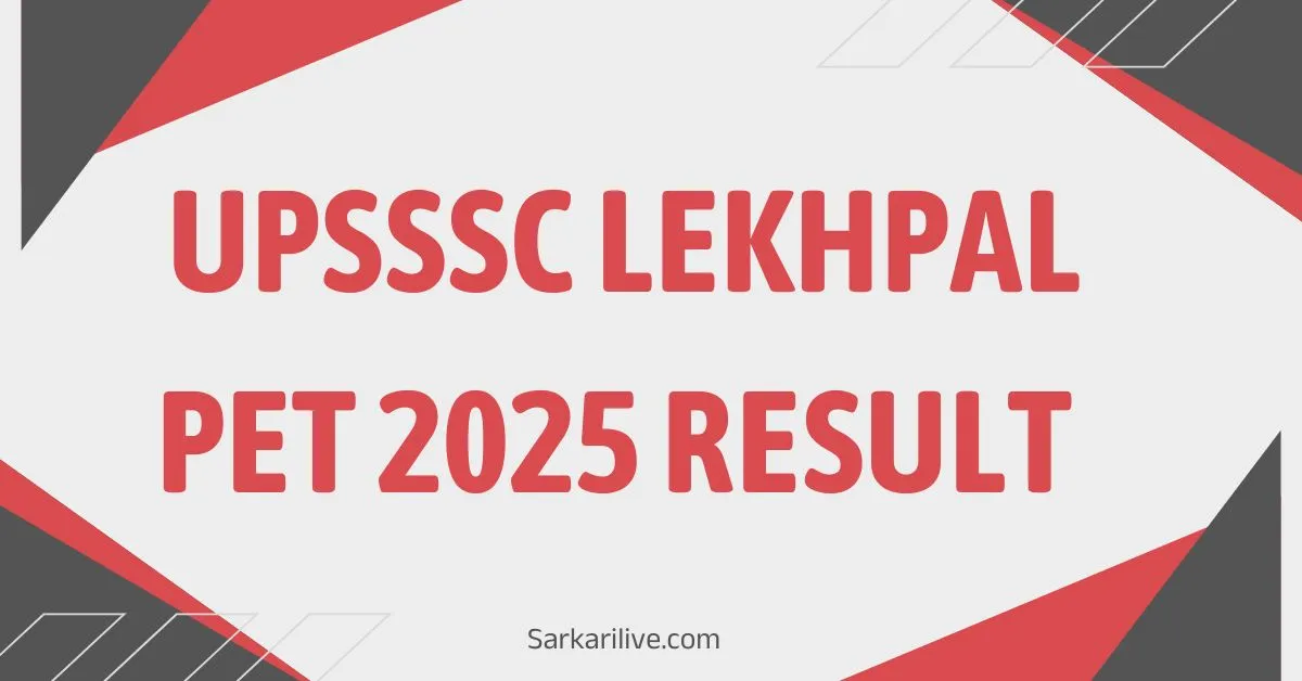UPSSSC Lekhpal PET 2025 Result
