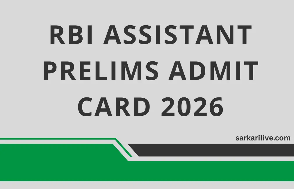 rbi assistant prelims admit card 2026