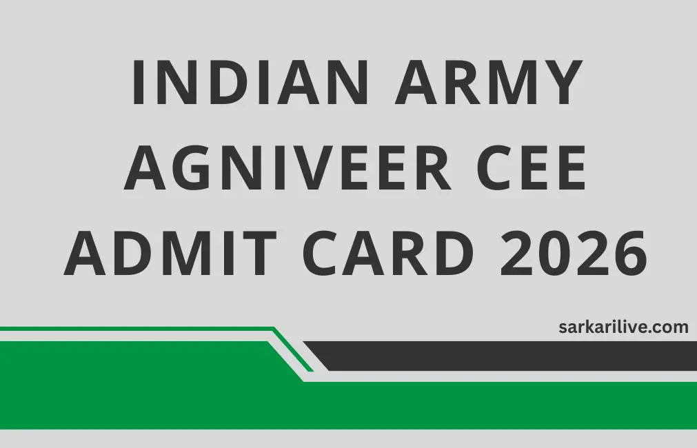Indian Army Agniveer CEE Admit Card 2026 OUT—Download Hall www.joinindianarmy.nic.in/ 1 Indian Army Agniveer CEE Admit Card 2026